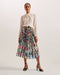 CORNINA-Skirts-Live in a floral fantasy with CORNINA. This midi skirt splices together vintage inspired floral prints to create a piece that truly stands out. Box pleats bring plenty of flow, whilst the fitted waist and A-line shape add a dose of elegance. Midi skirt Spliced floral print Box pleats Fitted waist Concealed zip fastening A-line- Ted Baker Romania